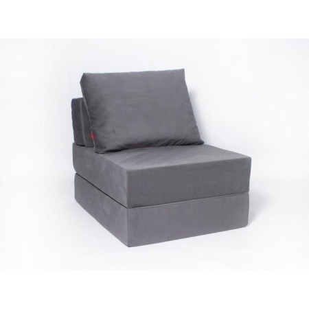 Armchair-bed "Octa", size 75x100 cm, gray color, velor