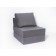 Armchair-bed "Octa", size 75x100 cm, gray color, velor