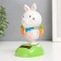 Plastic pendulum from the solar battery "Bunny with carrots" 6x6x10.5 cm