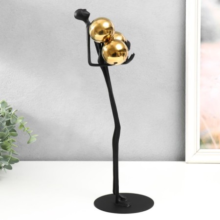 Souvenir Metal "Man holds balls" 18x12x38 cm-2