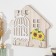 Hooks decorative wood "house with a bird cage" 3.8x29.5x26 cm