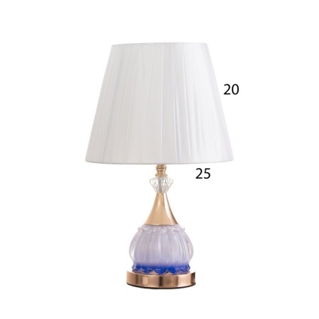 Table lamp "Eva" 1x40W E27 1x4W LED gold/blue 25x25x42cm-5