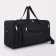 Road bag, 3 parts on zippers, external pocket, long belt, black color