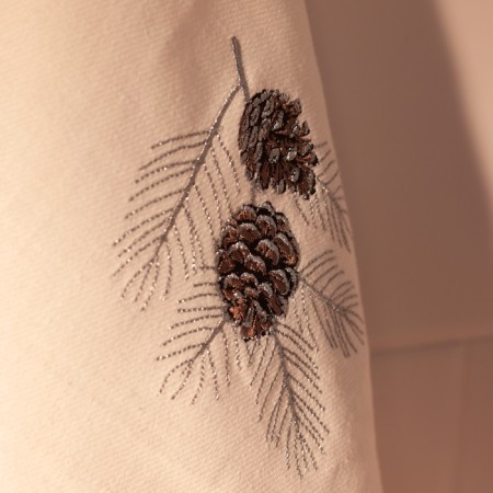 A towel with embroidery SL Home "New Year" 40x70, flax 100% 360 g/m2-12