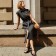 Women's dress minku: safari midi color graphite, rn 46