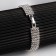 Bracelet with rhinestones "shine" four rows, white color in silver, 18 cm