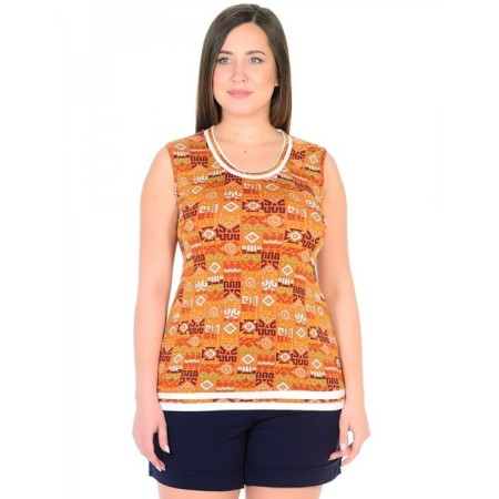 Female blouse "Raisa", size 46, orange color