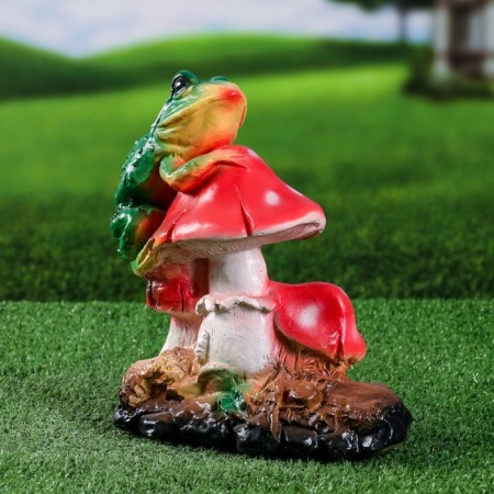 Garden figure "Frog on fly agaric" Malaya 27cm