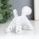 Souvenir Polystone "Dog" White in specking 10x7.8x5.4 cm