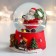 Souvenir Polystone Water Ball "Santa Claus with a Christmas tree on the shoulder" 6.5x6.5x8.5 cm