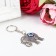 Keychain metal "Indian elephant" with patterns 4x4.5 cm