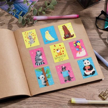 Paper stickers "Cute animals", 11 × 15.5 cm-2