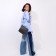 Bag Cross-Bodi with a zipper, gray color