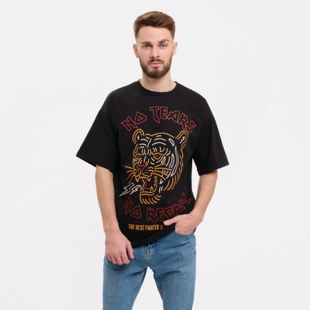 Men's T -shirt KAFTAN "No Regret", black, size 50