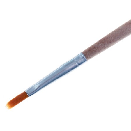Nylon brush No. 4, flat, wooden handle-2