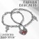 Bracelets "Demetrons" halves of the heart with keys, red color in silver, 17 size