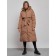 Coat insulated winter female, size 48, brown color