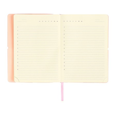 Diary of Leduced A5 136 DEVENTE sheets. Jane, soft pvc cover, elastic band, perforation, liesse, block 70, pink-12