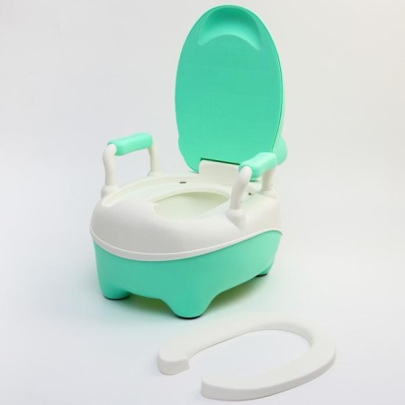 Children's pot "Raccoon", white/green color-4