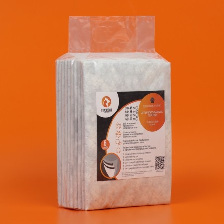 Diolins for animals coal six -layer gel, 60 x 45 cm, (in a set of 10 pcs)-1