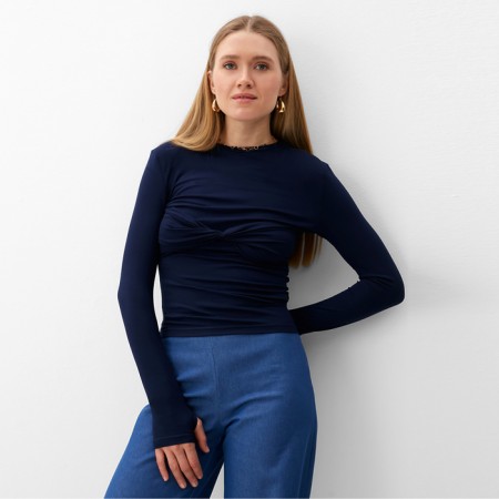 Longsliv Women's Minaku: Casual Collection Dark blue color, river 48