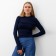 Longsliv Women's Minaku: Casual Collection Dark blue color, river 48