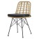 Vetle Flat chair 420 × 560 × 810 mm, artificial rattan, beige color / black