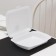 Disposable lunch box, 24.7 × 20.6 × 7 cm, 1 section, white color