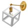Sconces "Cub" 1HE27 40W White-gold-zoloto 22x28x30 cm