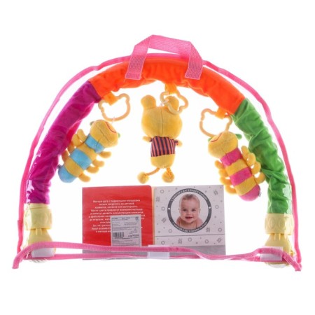 Soft game is soft on the crib, stroller "caterpillars", 25-84, rattles, 3 toys mix, crush me-10