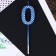 Candle for the cake, number “0”, blue, 4 x 13 cm.
