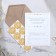 Invitation in the craft envelope for the wedding "Golden Sequins", 10 x 15 cm