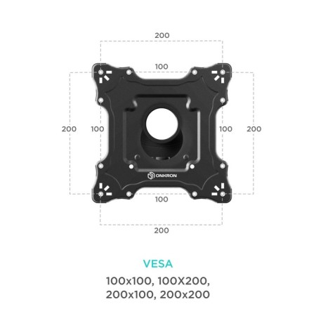 Onkron M4S bracket, for TV, inclined-dwelling, 17 "-43", 55-500 mm from the wall, black-4