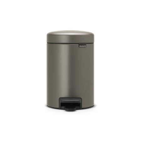 Brabantia Newcon bucket, plastic inner bucket, with a pedal, platinum color, 3 liters
