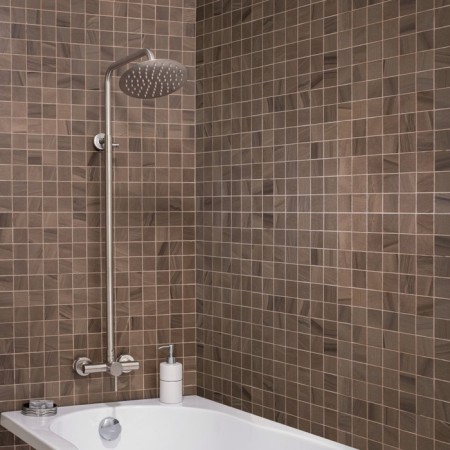The shower system "RMS" SUS124-003DK-3, tropical shower, stainless steel, satin-1