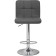 Barpered chair PASKAL Metal/Eco -leather, chrome/gray 43x53x89 cm