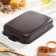 The baking sheet is "hostess", 23 × 30 cm, metal cover, anti -stick coating, burgundy color