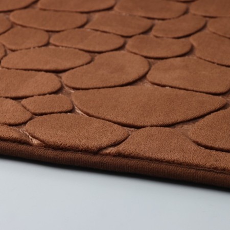 Savanna Memory Foam bath and toilet rug, 50 × 80 cm, brown color-5