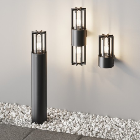 Landscape lamp Outdoor O453FL-01GF, E27, 1x15 W, 120x120x750 mm, graphite-5