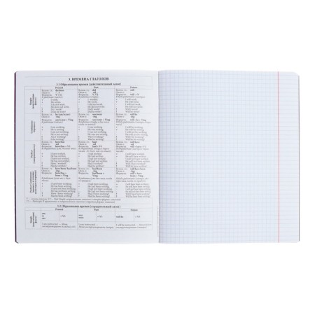 Subject notebook, 48 sheets, cage, English, Erichkrause "Manga", cardboard cover Twin-LK, OFSET BELICE 100%, info block-3