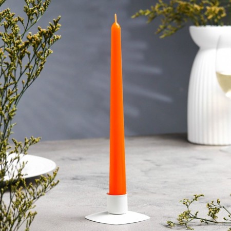 Antique candle, 2.3x 24.5 cm, 5 hours, 55 g, orange