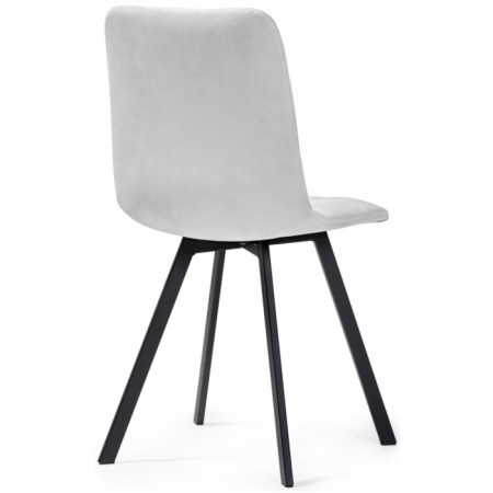 Stool on a metal frame chilli metal/velor, black/light gray 43.5x50x87.5 cm-3