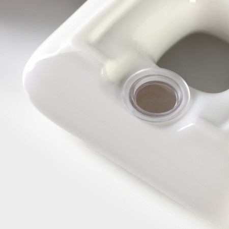 Porcelain set for spices on the Bellatenero bamboo stand, 3 objects: Solonka 60 ml, pistor 60 ml, stand, white color-4