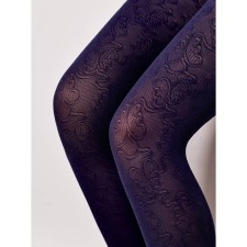 Baby tights with a relief pattern Conte Elegant Daisy, height 116-122 cm, Marino color