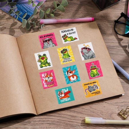Set of stickers "La Rat", 6 x 7 cm, 10 pcs-3