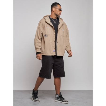 Jeaning jacket men's, size 52, beige color-2