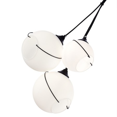 Suspended EVOLUCE lamp. Sle103183-03. Satturo. 3x60 watts, E27, 30x30x120 cm, black color-4