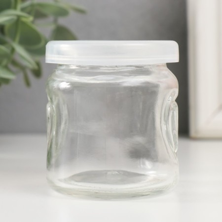 Bank for suppositories glass with a “heart” lid is a transparent 100 ml 6x6.8 cm-2