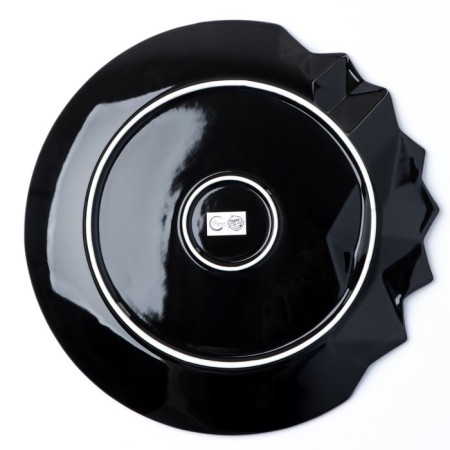 Ceramic “Obsidian” plate, black, 27 cm, black color-5