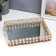 Interior stand for candles with a "pearl" mirror 5.5x23x30 cm